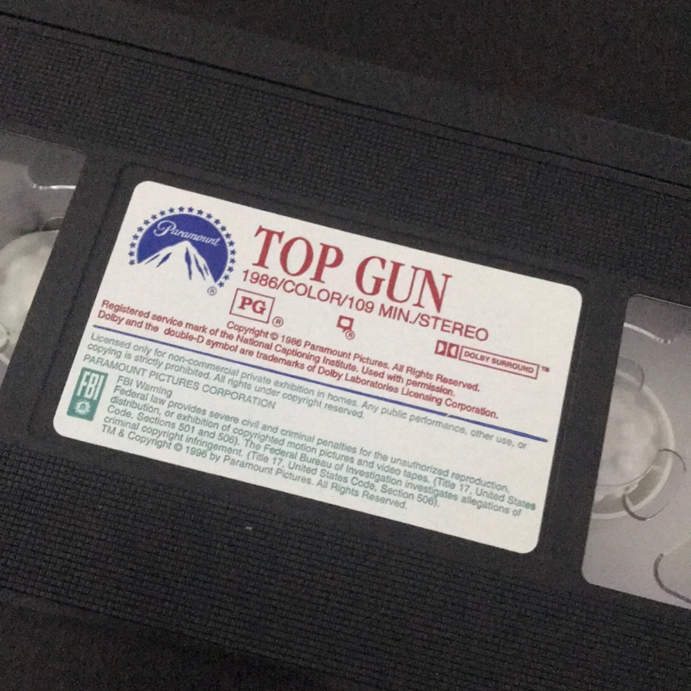 TOP GUN VHS. - Picture 2 of 11